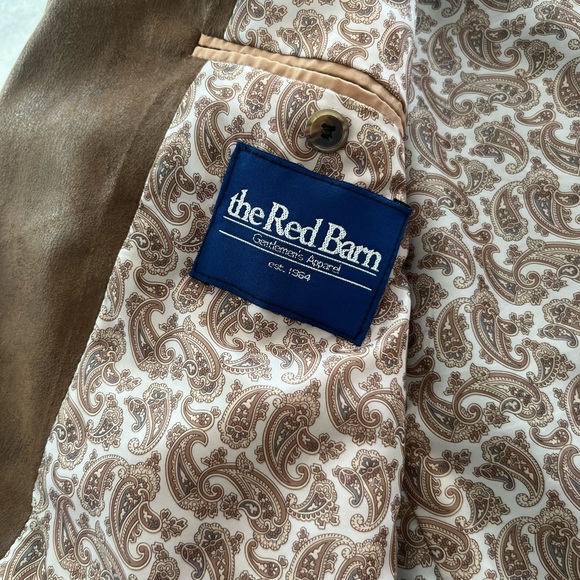 Coppley Tan Leather Micro Fiber Sport Coat - size 44 - Picture 6 of 10